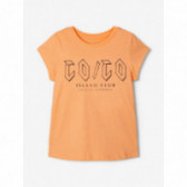 Μπλουζάκι από οργανικό βαμβάκι με σχέδιο για κορίτσια, πορτοκαλί Name it 150341 2