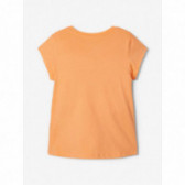 Μπλουζάκι από οργανικό βαμβάκι με σχέδιο για κορίτσια, πορτοκαλί Name it 150342 3