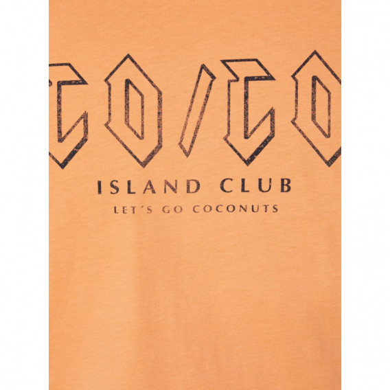 Μπλουζάκι από οργανικό βαμβάκι με σχέδιο για κορίτσια, πορτοκαλί Name it 150343 4