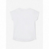 Μπλουζάκι από οργανικό βαμβάκι με γραφική εκτύπωση για κορίτσια, λευκό Name it 150351 3