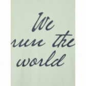 Μπλουζάκι από οργανικό βαμβάκι με γραφική εκτύπωση για κορίτσια σε χρώμα μέντας Name it 150364 4