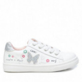 Πάνινα παπούτσια με ασημί τόνους για ένα κορίτσι, λευκό XTI 150639 