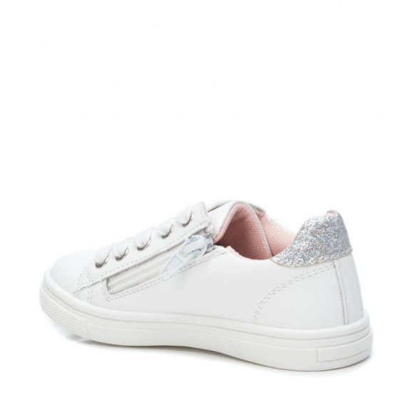 Πάνινα παπούτσια με ασημί τόνους για ένα κορίτσι, λευκό XTI 150641 3
