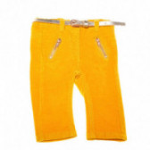 Παντελόνι με ζώνη για κορίτσια, κίτρινο KIABI 150656 