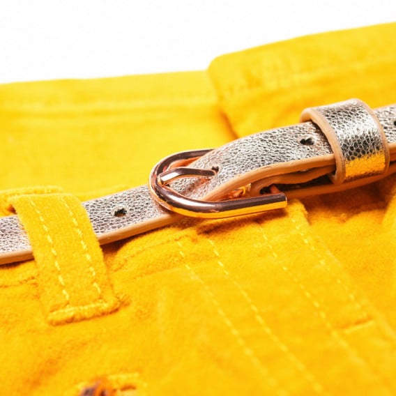 Παντελόνι με ζώνη για κορίτσια, κίτρινο KIABI 150659 4