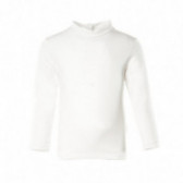 Μακρυμάνικη βαμβακερή μπλούζα για κορίτσια, λευκή KIABI 150664 