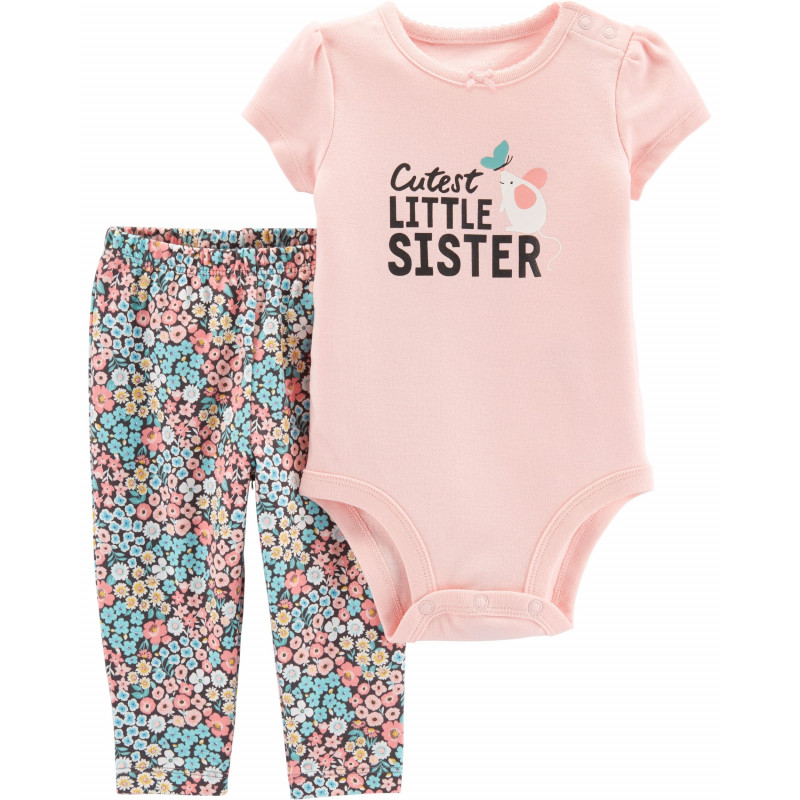 Σετ κορμάκια και παντελόνι για το μωρό Little Sister  151361