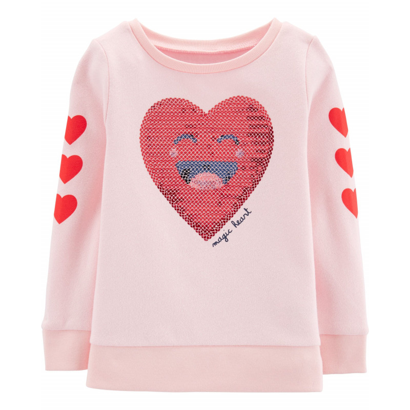 Μαγική μπλούζα με καρδιά για ροζ, ροζ  151397
