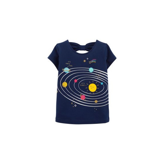 Βαμβακερό μπλουζάκι - Το ηλιακό σύστημα για ένα κορίτσι Carter's 151399 