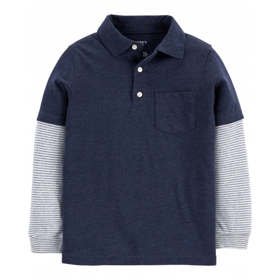 Πολυεπίπεδο πουκάμισο με γιακά για ένα αγόρι, σκούρο μπλε Carter's 151426 