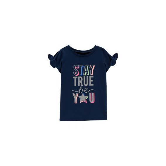 Βαμβακερό μπλουζάκι για ένα κορίτσι - Μείνετε αληθινοί Carter's 151440 