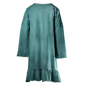 Βαμβακερό φόρεμα με μακριά μανίκια για κορίτσια πράσινο Vitivic 151657 