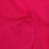 Βαμβακερή μπλούζα για κορίτσια, κόκκινη Disney 152430 3
