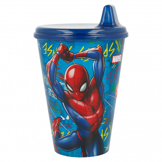 Αθλητικό κύπελλο με καπάκι για υγρά Spider-Man Graffiti, 430 ml Spiderman 153189 2