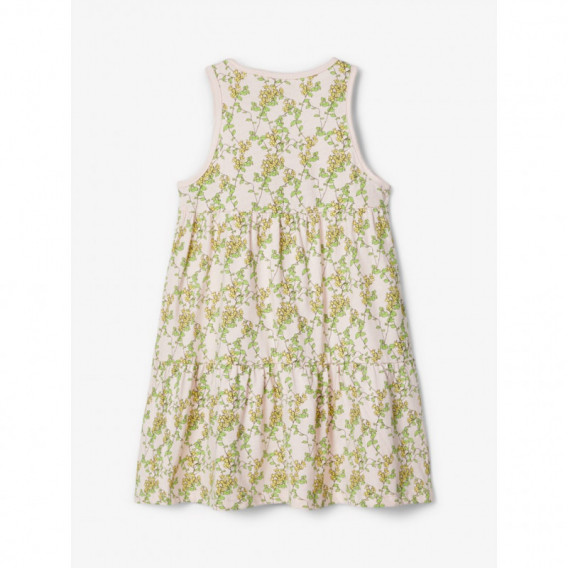 Αμάνικο φόρεμα από βιολογικό βαμβάκι με λουλουδάτο τύπωμα για κορίτσια Name it 153536 3