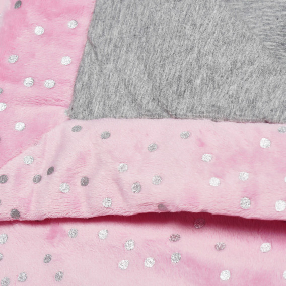 Κουβέρτα με γκρι πουά για κορίτσι, ροζ TUTU 153697 2