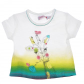 Βαμβακερό μπλουζάκι με έγχρωμη εκτύπωση για το μωρό - Καμηλοπάρδαλη Boboli 153759 