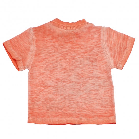 Βαμβακερό μπλουζάκι με φθαρμένο εφέ για ένα αγοράκι, πορτοκαλί Boboli 153772 2