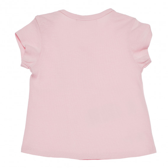 Βαμβακερό μπλουζάκι με λογότυπο για κοριτσάκι, ροζ Boboli 153776 2