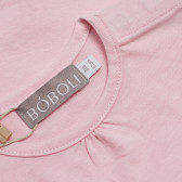 Βαμβακερό μπλουζάκι με λογότυπο για κοριτσάκι, ροζ Boboli 153778 4
