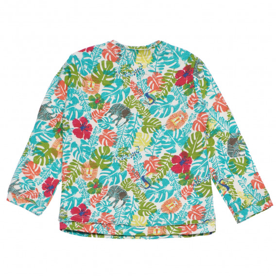 Βαμβακερή μπλούζα με floral τύπωμα για μωρά Boboli 153783 2