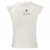 Μπλουζάκι με απλικέ λεπτομέρειες για ένα κορίτσι, λευκό Boboli 153791 3