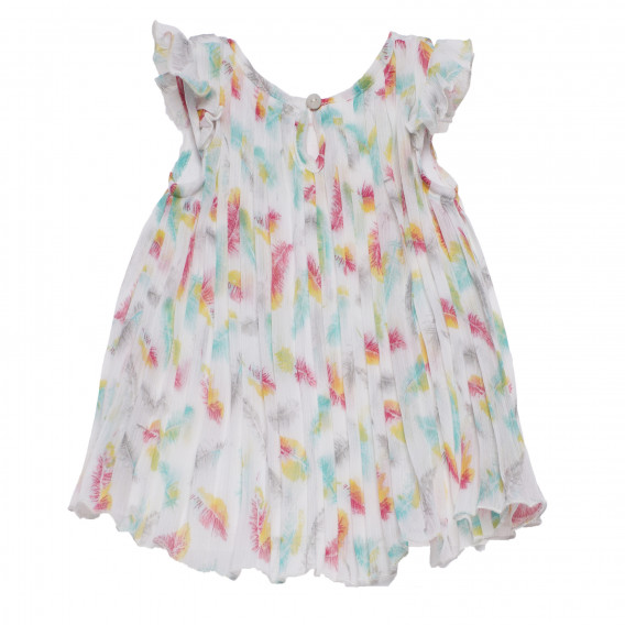 Πτυχωτό φόρεμα με πολύχρωμη εκτύπωση για ένα κορίτσι Boboli 154113 2