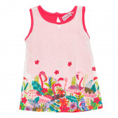 Φόρεμα με τροπική εκτύπωση για ένα κορίτσι σε ροζ χρώμα Boboli 154144 