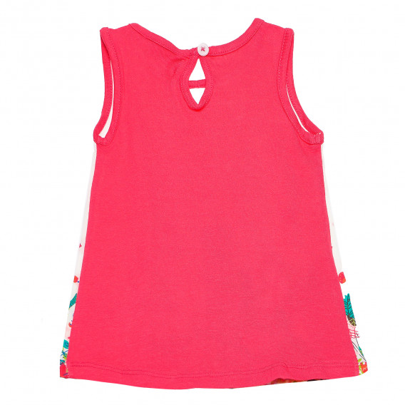 Φόρεμα με τροπική εκτύπωση για ένα κορίτσι σε ροζ χρώμα Boboli 154145 2