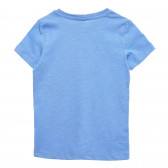 Βαμβακερό μπλουζάκι για ένα κορίτσι, μπλε χαμόγελο Name it 154351 4