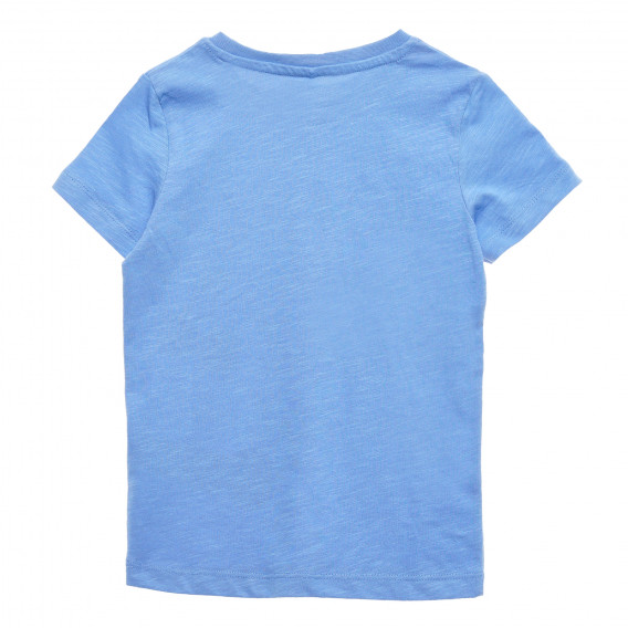 Βαμβακερό μπλουζάκι για ένα κορίτσι, μπλε χαμόγελο Name it 154351 4