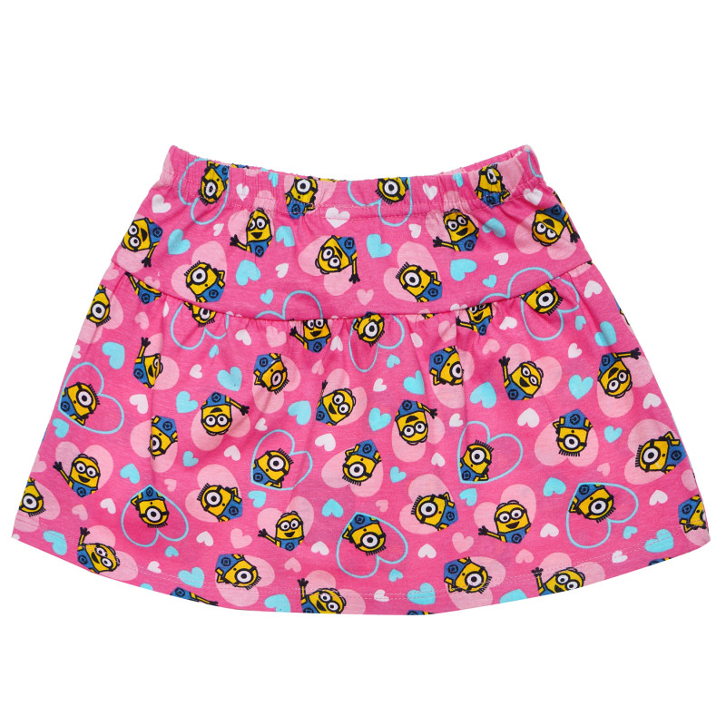 Ροζ βαμβακερή φούστα για ένα κορίτσι - Minions  154695