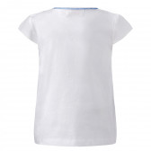 Βαμβακερή μπλούζα με λευκό λουλούδι για μωρά Boboli 154797 3