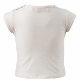 Βαμβακερό μπλουζάκι με τύπωμα για κοριτσάκια, λευκό Boboli 154803 2
