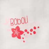 Βαμβακερό μπλουζάκι με τύπωμα για κοριτσάκια, λευκό Boboli 154804 3