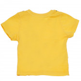 Βαμβακερό μπλουζάκι με τύπωμα και τσέπη για μωρά, κίτρινο Boboli 154847 2