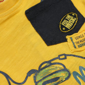Βαμβακερό μπλουζάκι με τύπωμα και τσέπη για μωρά, κίτρινο Boboli 154848 3