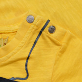 Βαμβακερό μπλουζάκι με τύπωμα και τσέπη για μωρά, κίτρινο Boboli 154849 4