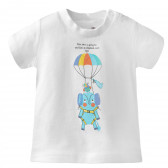 Βαμβακερό μπλουζάκι με τύπωμα για μωρά, σε λευκό Boboli 154896 