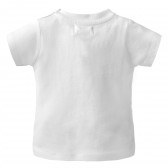 Βαμβακερό μπλουζάκι με τύπωμα για μωρά, σε λευκό Boboli 154898 3