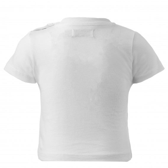 Βαμβακερό μπλουζάκι με έγχρωμη εκτύπωση για ένα αγόρι, λευκό - Rock &amp; roll Boboli 154908 2