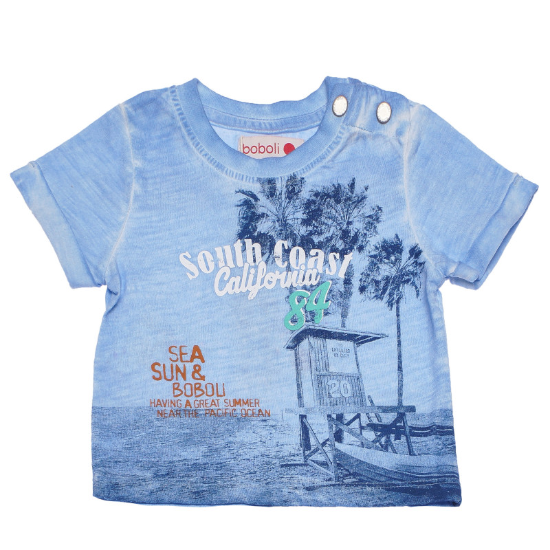 Βαμβακερή μπλούζα για ένα αγοράκι με μπλε χρώμα - Καλιφόρνια  154922