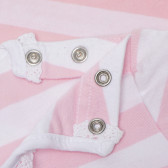 Μπλουζάκι σε λευκές και ροζ ρίγες για ένα μωρό - Απολαύστε τη ζωή Boboli 154933 4