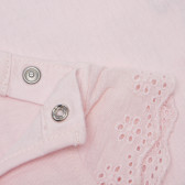 Βαμβακερό μπλουζάκι με βολάν και απλικέ για ένα κοριτσάκι, ροζ Boboli 154941 4