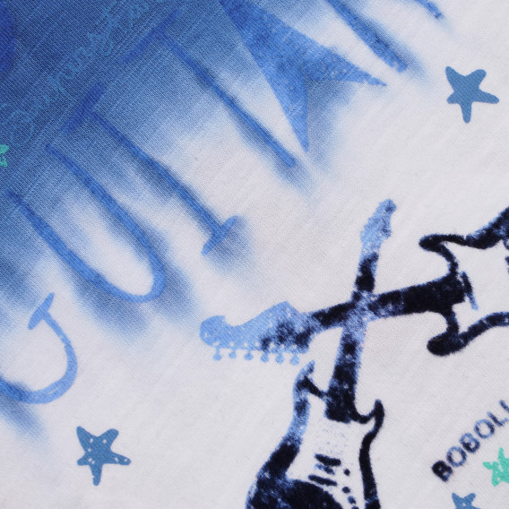 Βαμβακερό μπλουζάκι για αγόρι σε μπλε και άσπρο χρώμα - Κιθάρα Boboli 154975 3