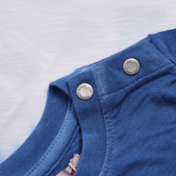 Βαμβακερό μπλουζάκι για αγόρι σε μπλε και άσπρο χρώμα - Κιθάρα Boboli 154976 4