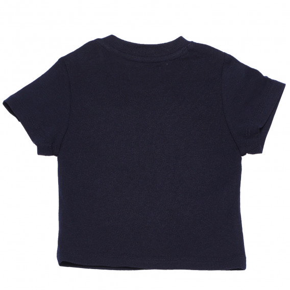 Βαμβακερό μπλουζάκι για αγοράκι σε σκούρο μπλε χρώμα - Η μουσική είναι ζωή Boboli 155002 2
