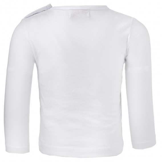 Βαμβακερό πουκάμισο με μακριά μανίκια και ναυτική εκτύπωση για αγόρι, λευκό Boboli 155032 5