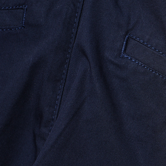 Βαμβακερό παντελόνι με ίσια περικοπή για ένα κορίτσι σε σκούρο μπλε χρώμα Boboli 155175 3