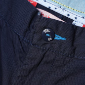 Βαμβακερό παντελόνι με ίσια περικοπή για ένα κορίτσι σε σκούρο μπλε χρώμα Boboli 155176 4